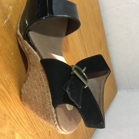 Imported anklestrap black espadrille size 6 - Picture 5 of 7